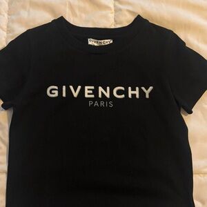Givenchy Kids Black T-Shirt with White Logo